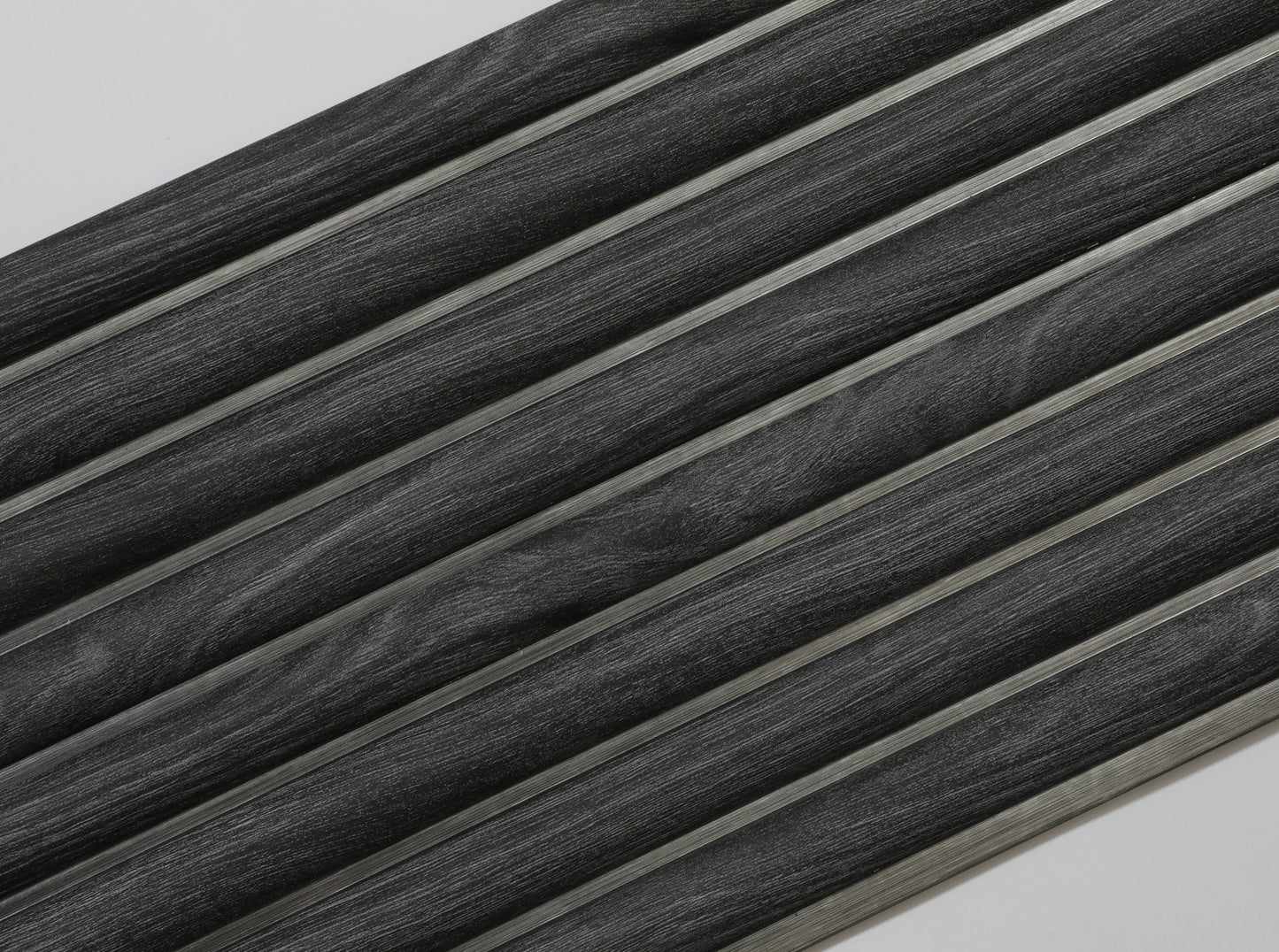 Charcoal Oak & Silver Fluted Slat Wall Panel - Lux Panels™
