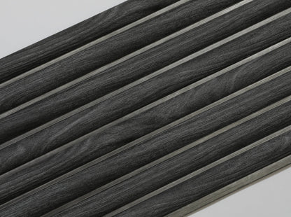 Charcoal Oak & Silver Fluted Slat Wall Panel - Lux Panels™