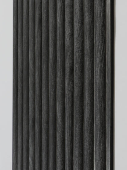 Charcoal Oak & Silver Fluted Slat Wall Panel - Lux Panels™