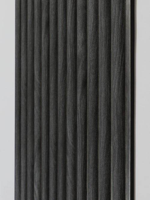 Charcoal Oak & Silver Fluted Slat Wall Panel - Lux Panels™
