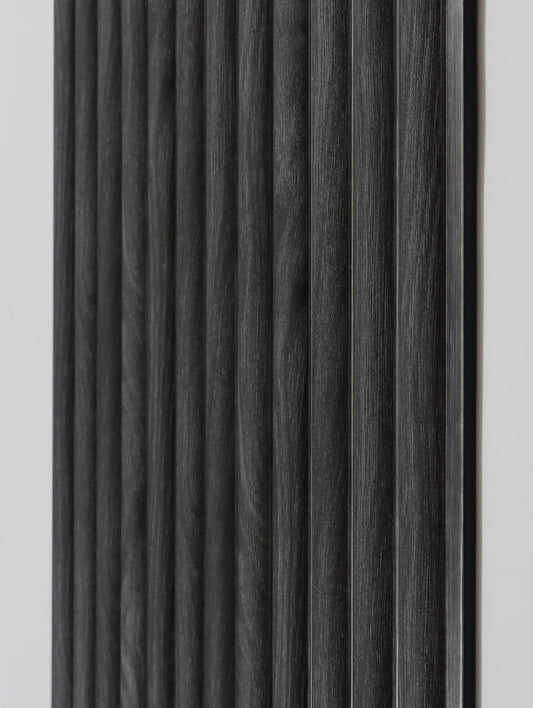 Charcoal Oak & Silver Fluted Slat Wall Panel - Lux Panels™