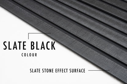 Slate Black Slat Wall Panel - Lux Panels™